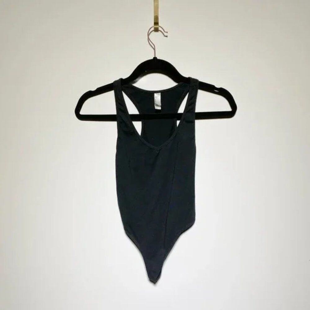 Haoduoyi Black Open Back‎ Off-Shoulder Bodysuit Size S